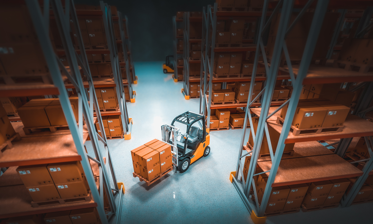 Internal storage at a warehouse