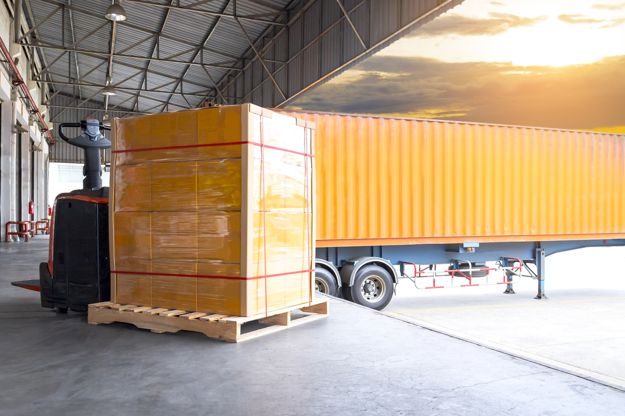 Boxes arriving at a warehouse
